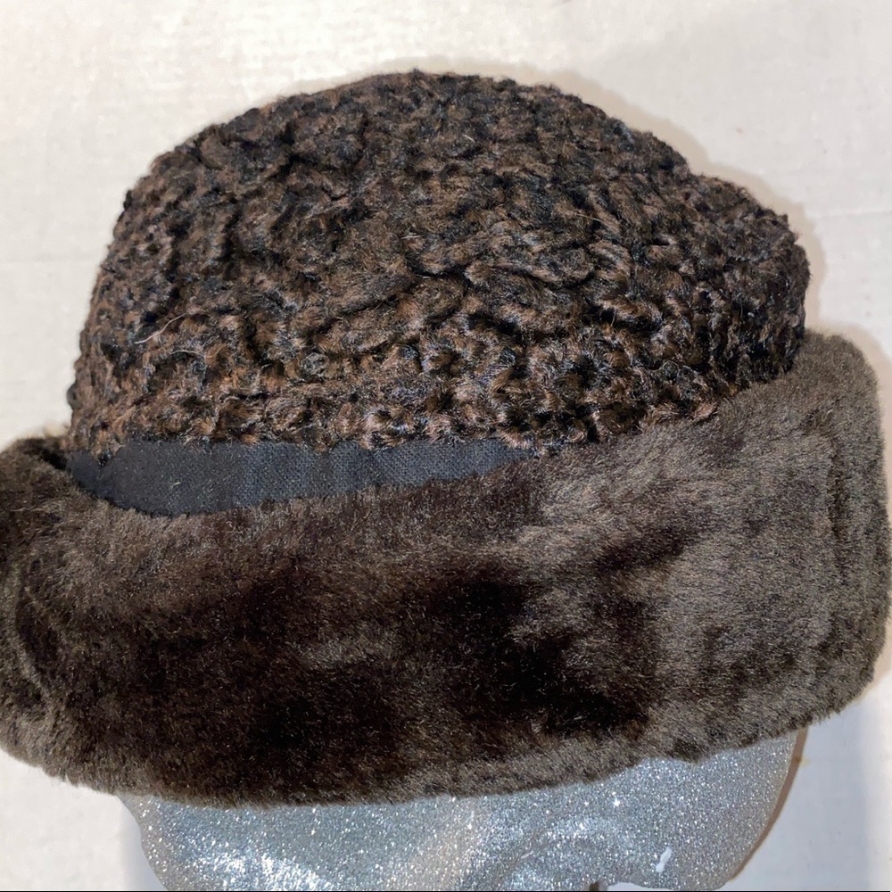 Vintage Furry faux fur military Styled Hat - Picture 5 of 6